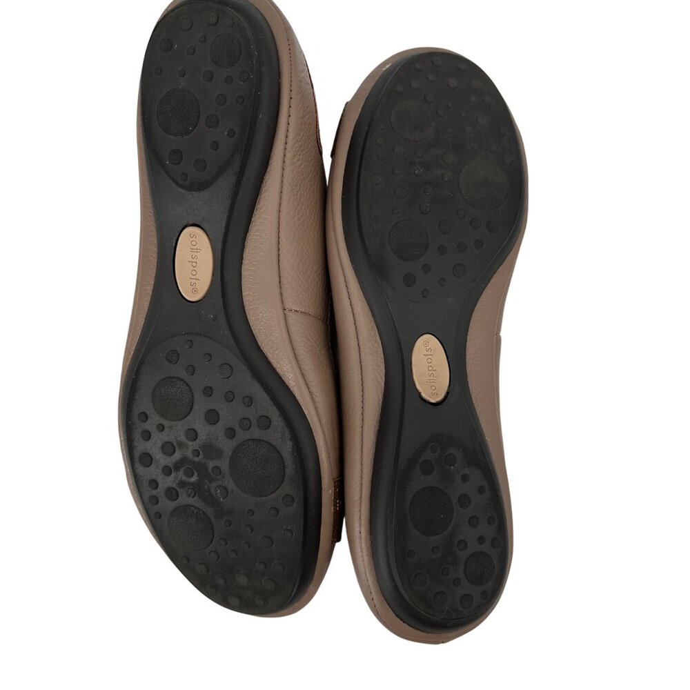 Softspots Womens Taupe Cushioned Insoles Leather Flats 9.5M - Picture 3 of 10
